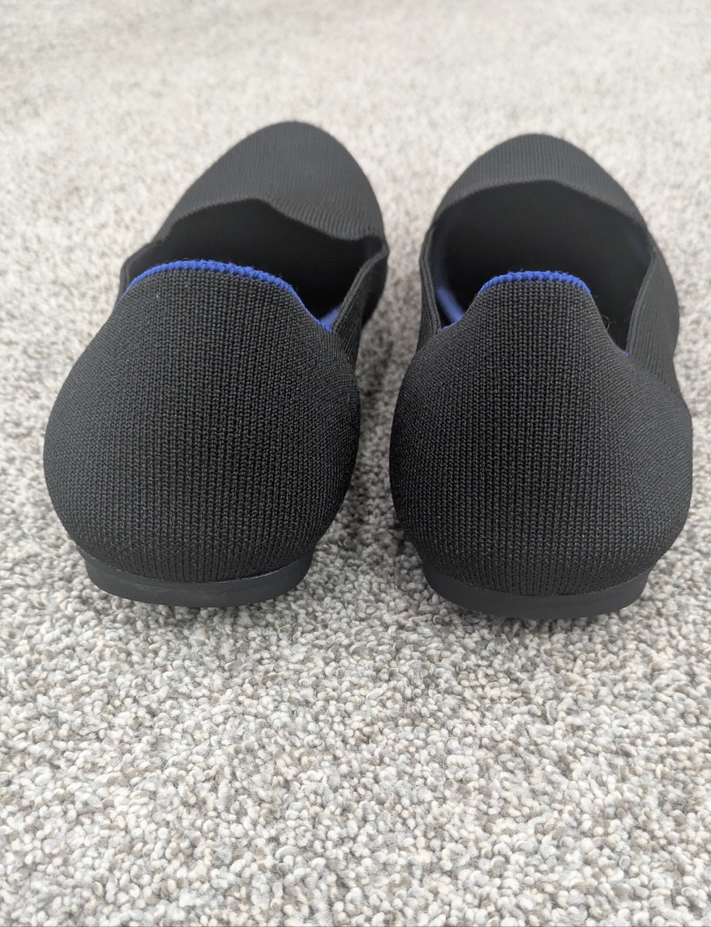 Rothy's The Loafer Black Slip-On Shoes Flats with Blue Accent Size 11 Or 12 - Picture 3 of 9